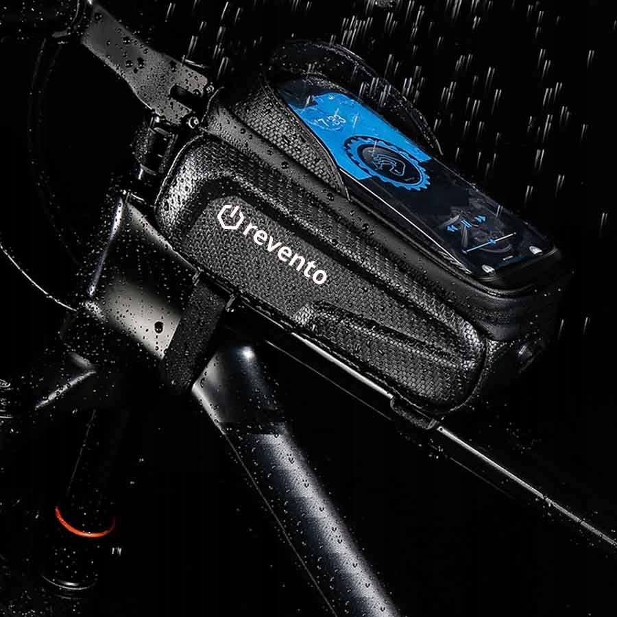 SAKWA TORBA ROWEROWA NA KIEROWNICĘ WODOODPORNA- UCHWYT NA TELEFON DO ROWERU Montaż na ramę