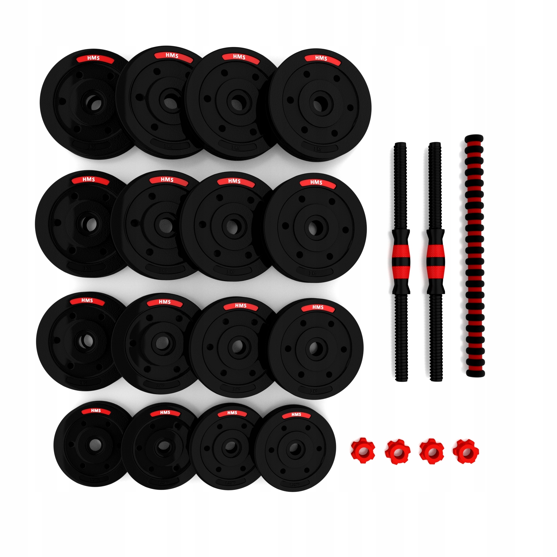 HANTLE REGULOWANE BITUMICZNE SZTANGA DO ĆWICZEŃ HMS 2x20 KG =ZESTAW 40KG Model SGP