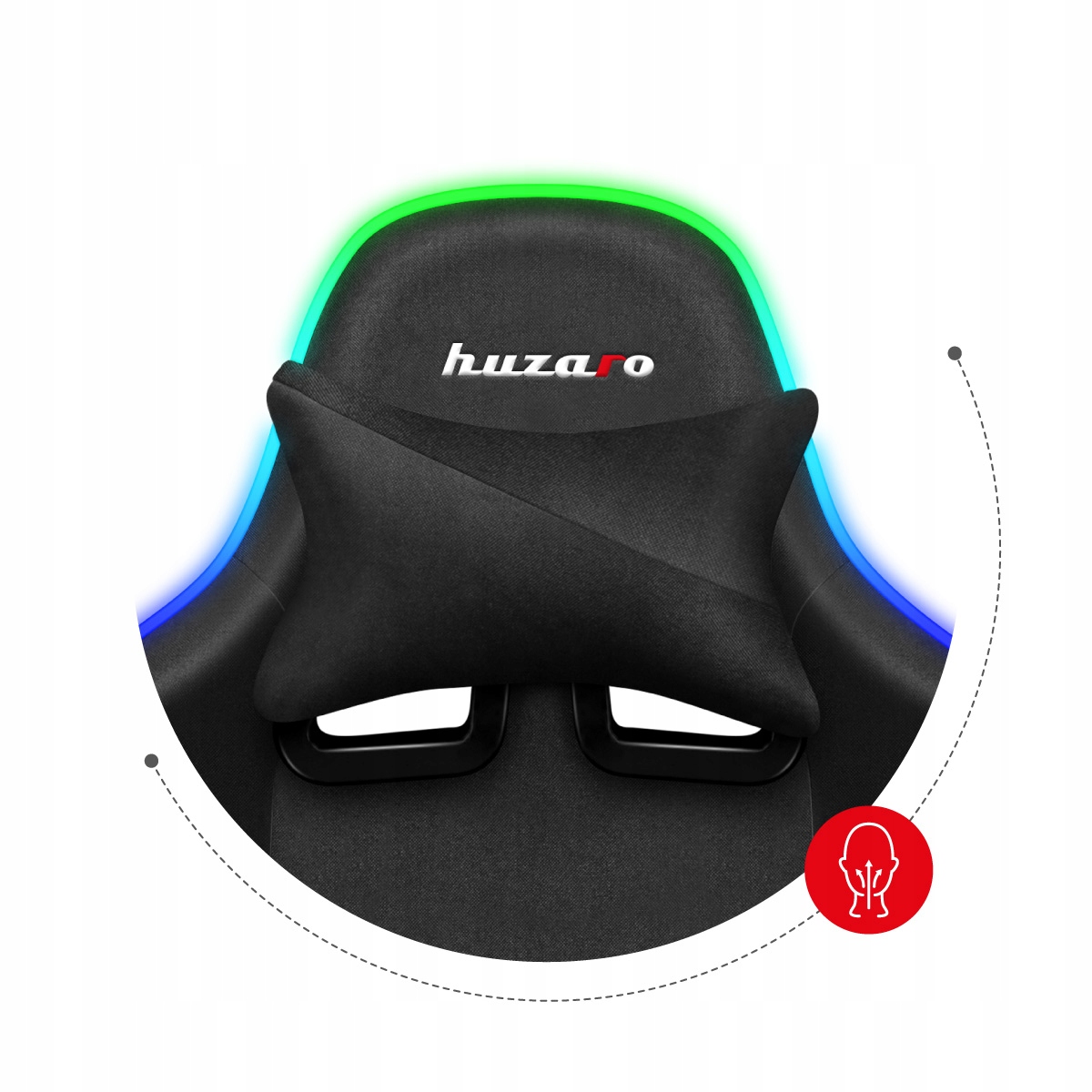 FOTEL GAMINGOWY GRACZA HUZARO RGB LED PILOT Szerokość mebla 50 cm