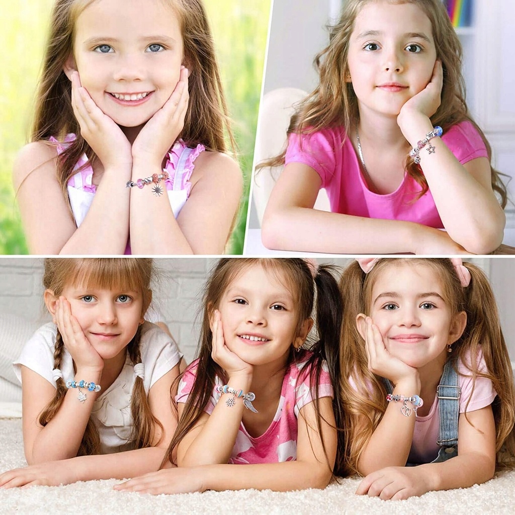 ZESTAW KORALIKÓW DO ROBIENIA BRANSOLETEK do tworzenia bransoletka KOLOROWE Wiek dziecka 6 lat +