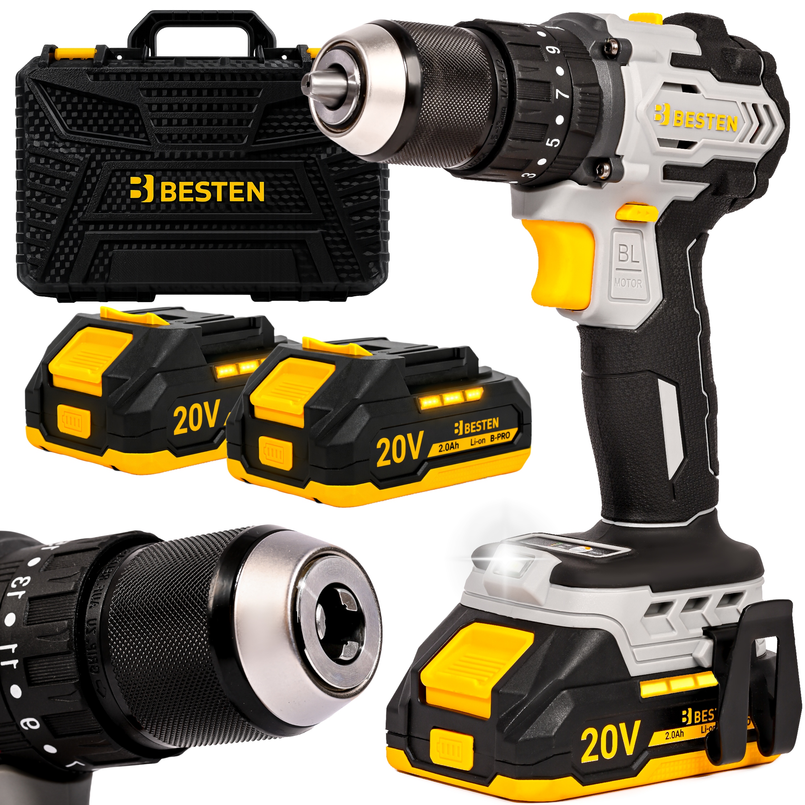 Besten Wiertarko Wkrętarka akumulatorowa Udarowa Bezszczotkowa 75Nm 2xAku