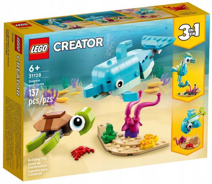 

Lego Creator 3 W 1 31128 Delfin I Żółw Ryba Krab