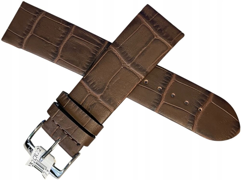 Kožený Opasek Morellato A01X5754D80032CR22 22MM, Hnědá Textura Krokodýlka