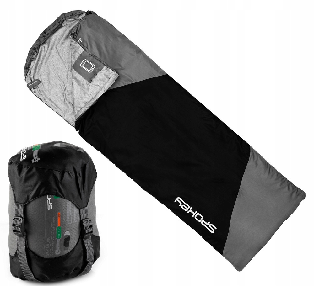 Śpiwór Turystyczny Mumia Lekki Z Kapturem Pod Namiot 210x75 cm Spokey