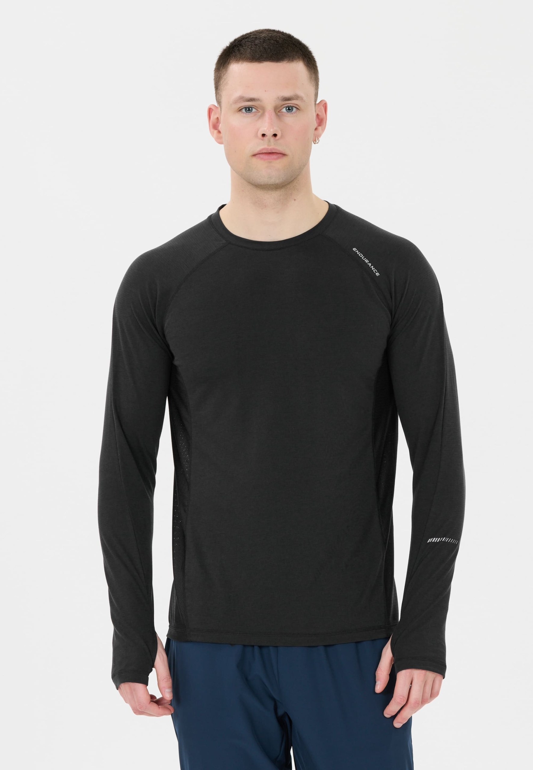 Mikina s dlouhým rukávem Endurance Jonnik Midlayer Černá XL