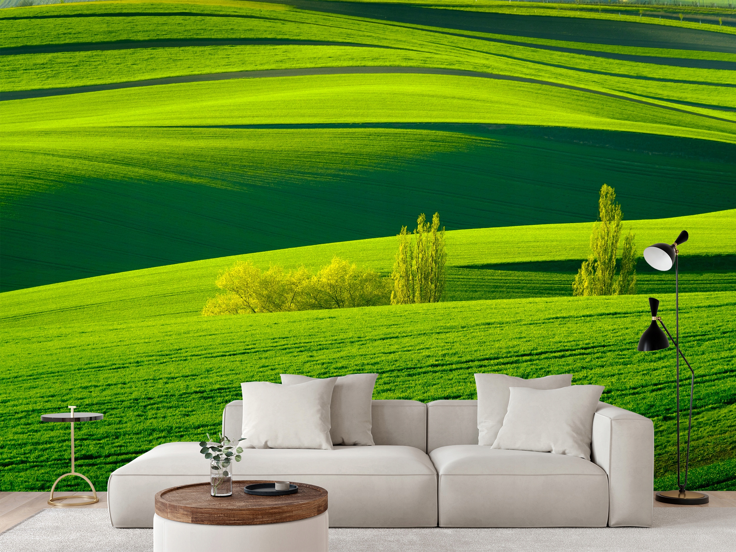 Fototapeta Zelené Kopce Toskánska 368 x 280 cm