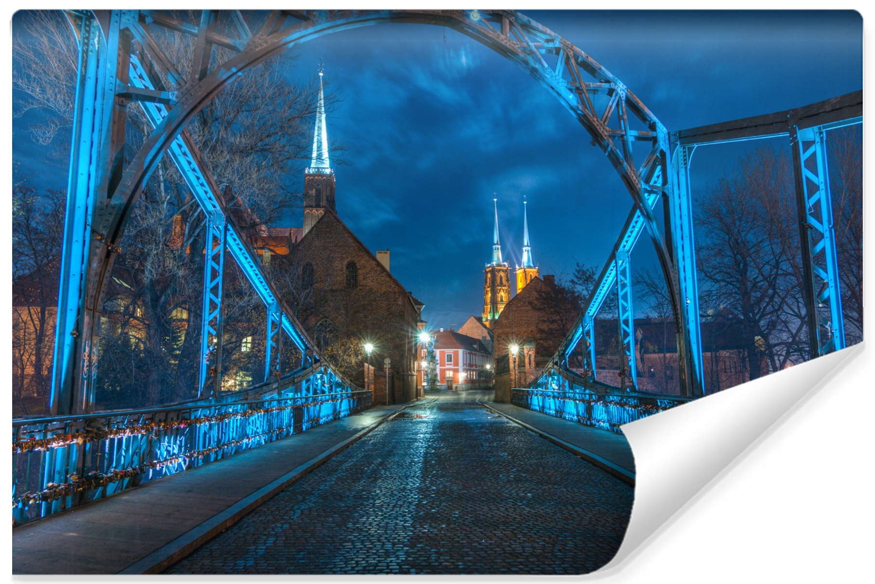 

Fototapeta do sypialni Wrocław most nocą 135x90
