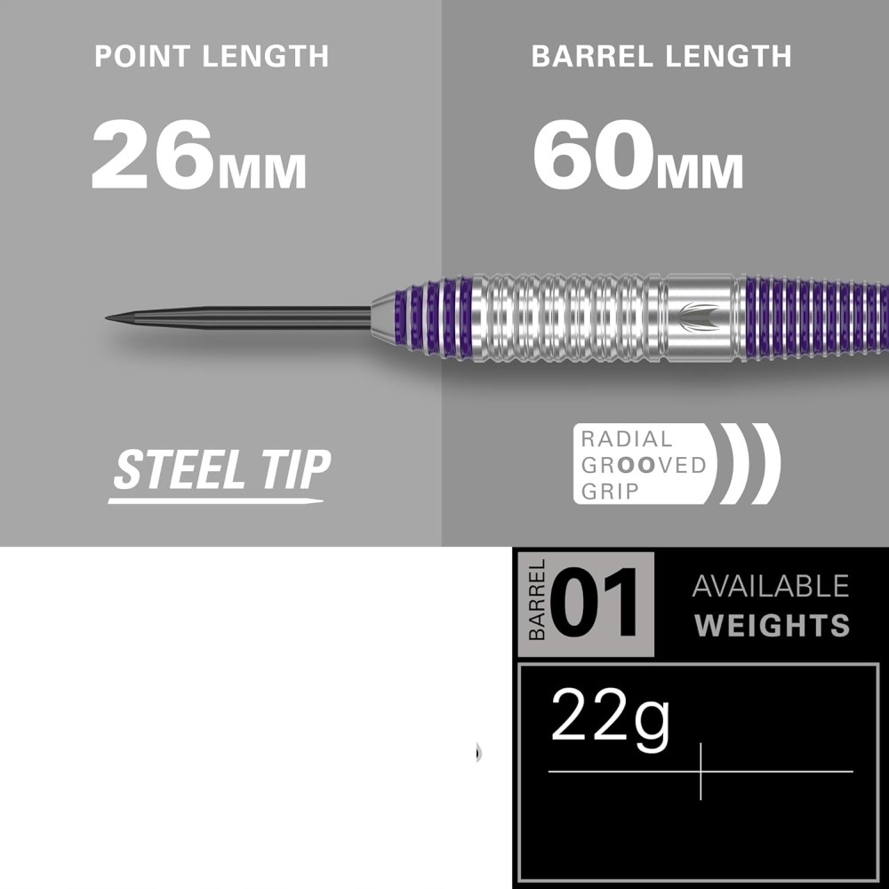 Lotki Rzutki Dart Target Luke Littler Mosiężne 22g Marka Target