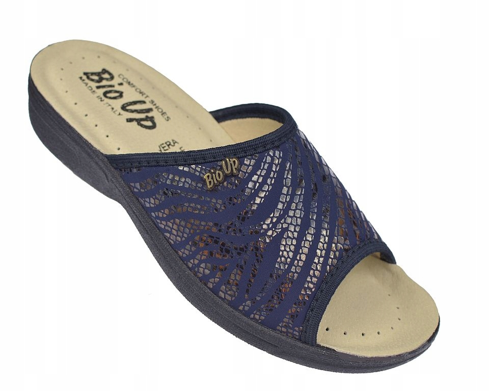 Pantofle na zdravotní halušky s roztažnou koženou vložkou 411-NV vel 39