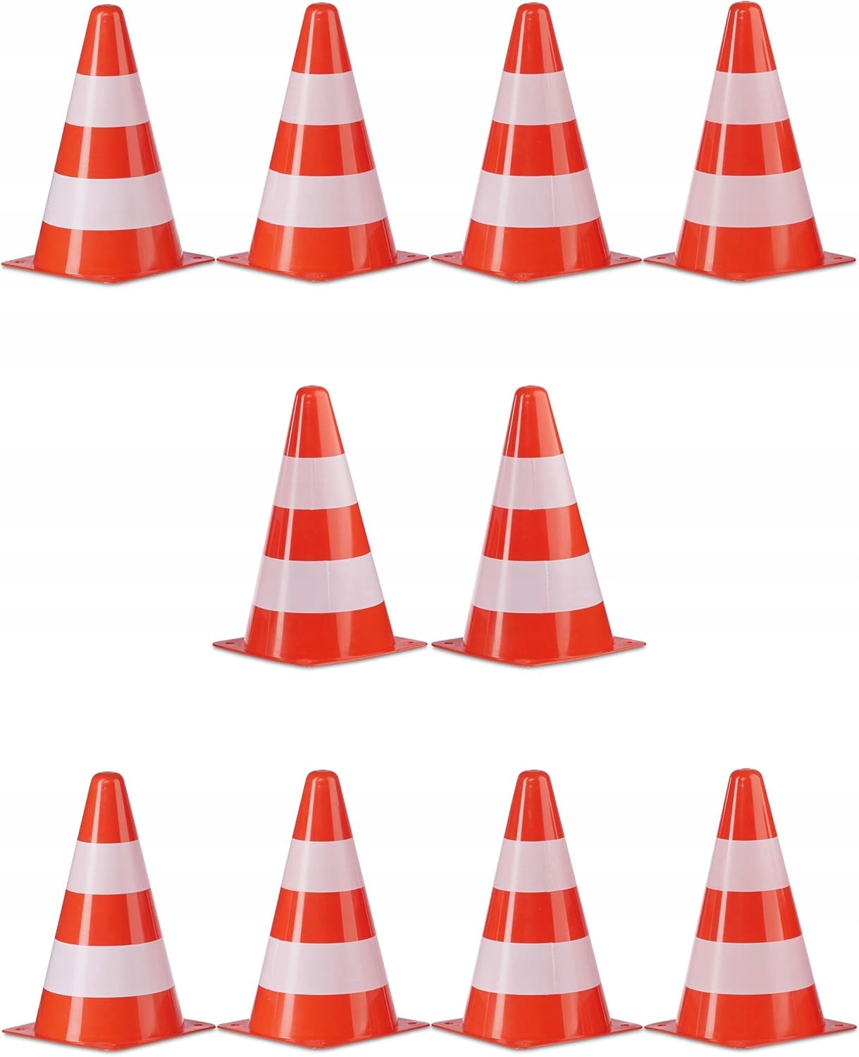 Tréninkové Výstražné Kužely 22 CM, Sada 10 Kusů