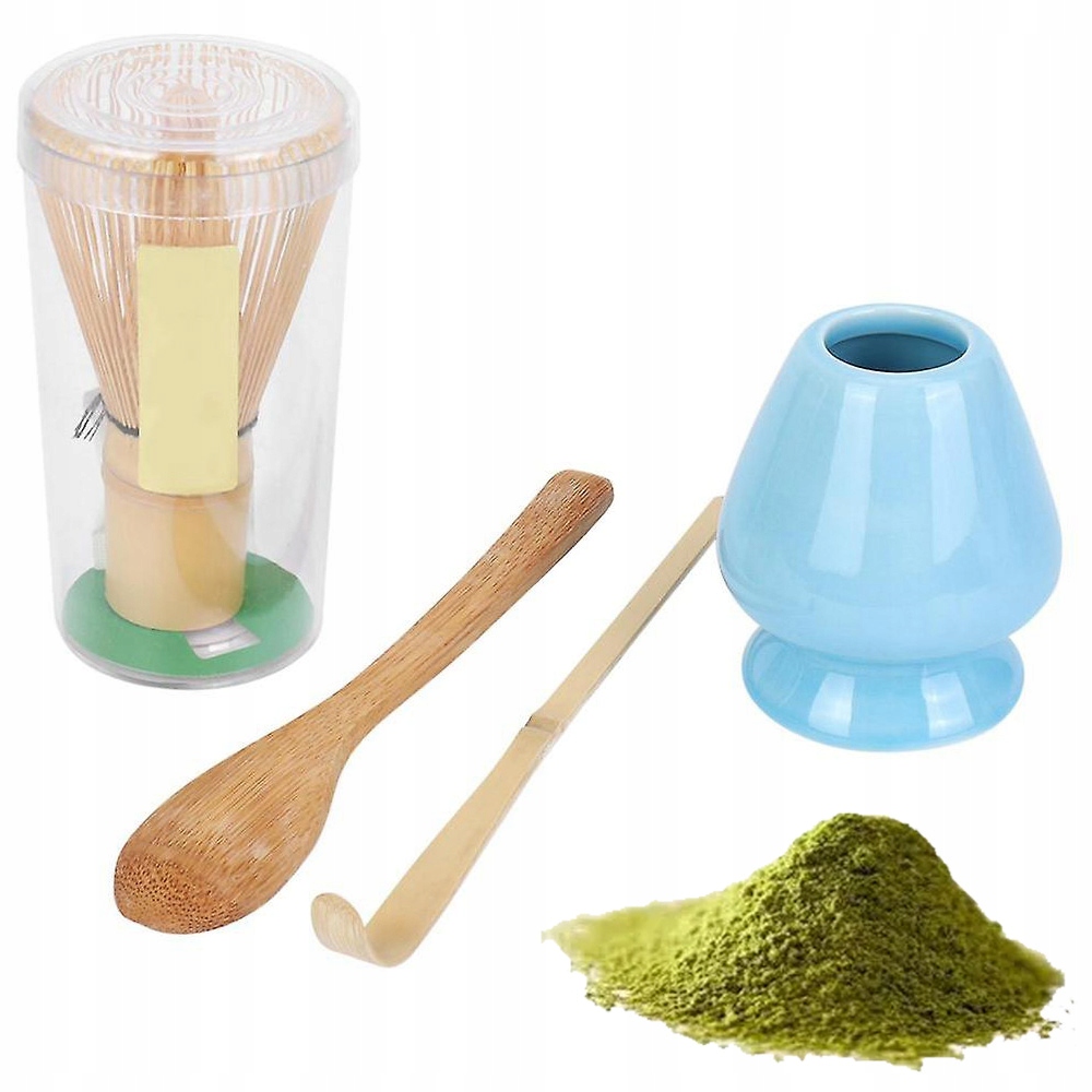 Set Štětec Na Čaj Podložka Pod Chasen Pro Matchy Keramická 4v1
