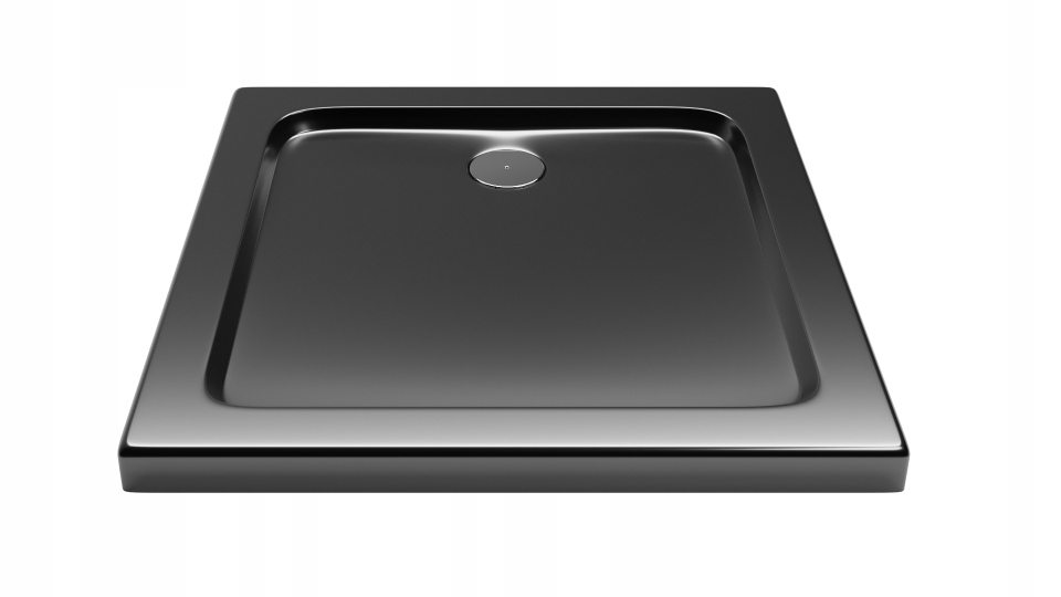 Brodzik prysznicowy czarny 90x90 cm slim niski odpływ cienki kwadratowy