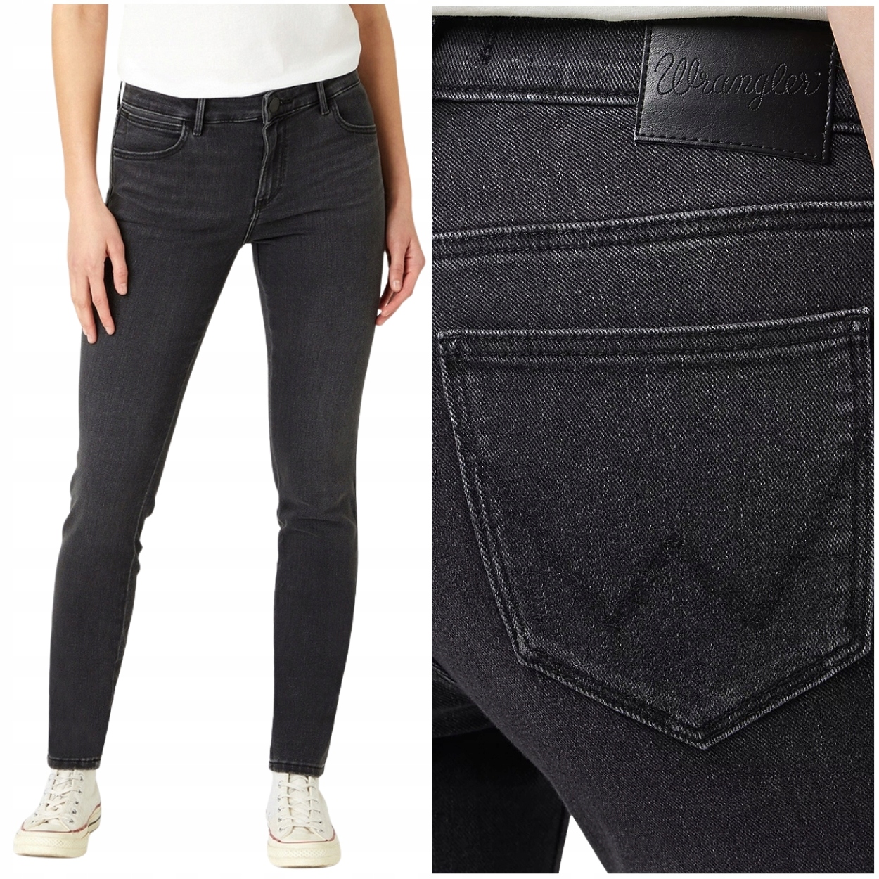 Wrangler Skinny Soft Nights černé dámské džínové úzké nohavice kalhoty W25 L32