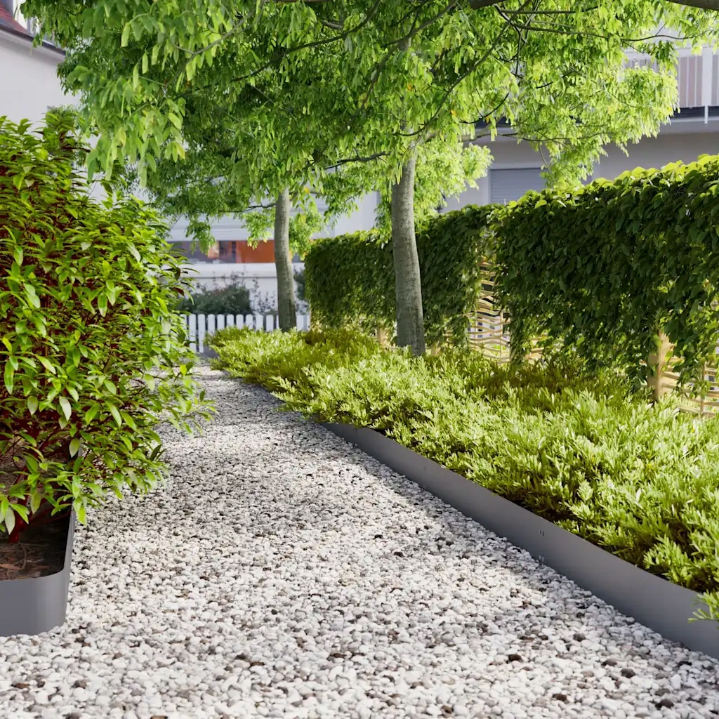 Travní lemy 50ks antracitová 15x103cm ocel válcovaná za studena Hnědá 86015