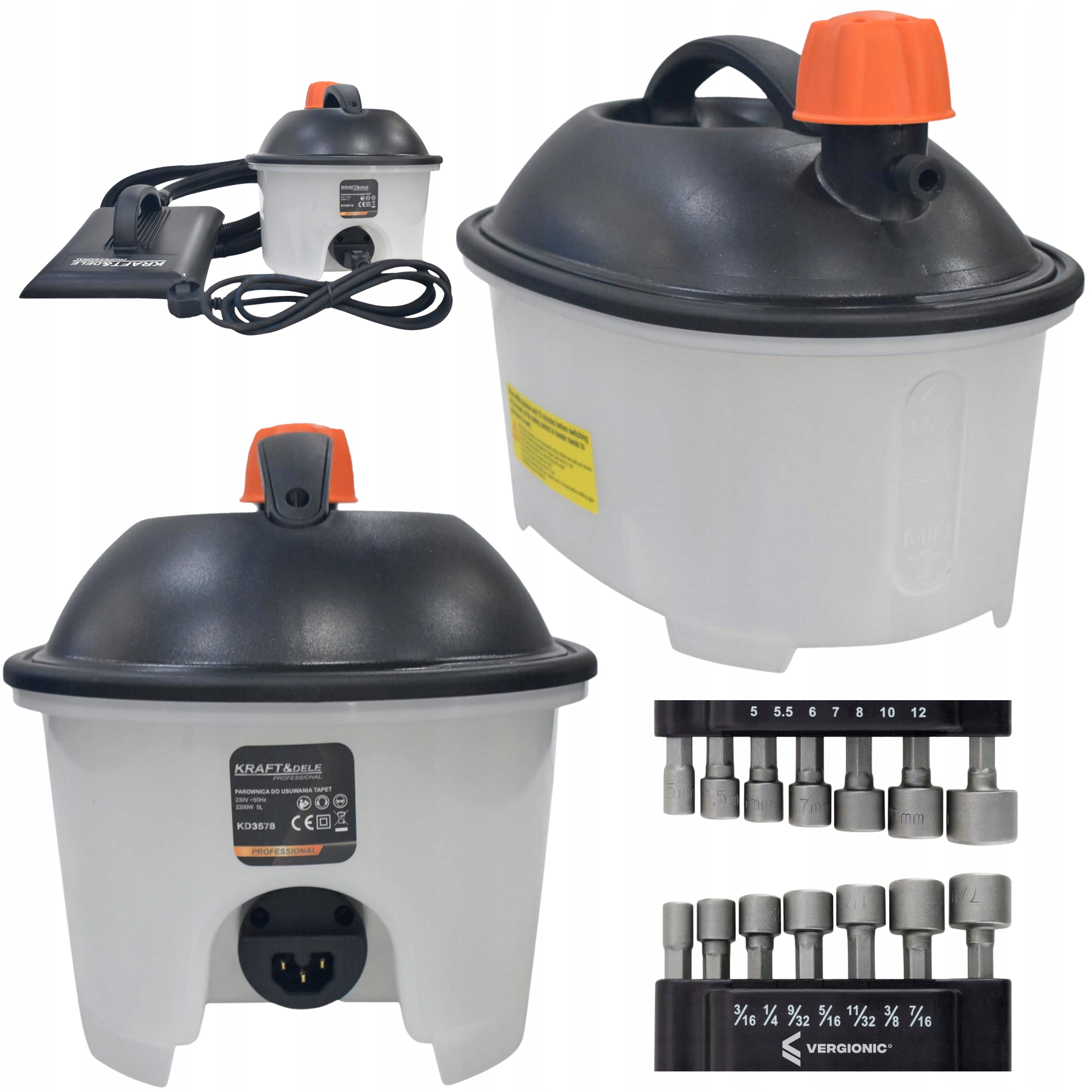 Parní Čistič Na Odstraňování Tapet KD3578 2200W 5L 70MIN Provozu Bez Chemie, Renovace