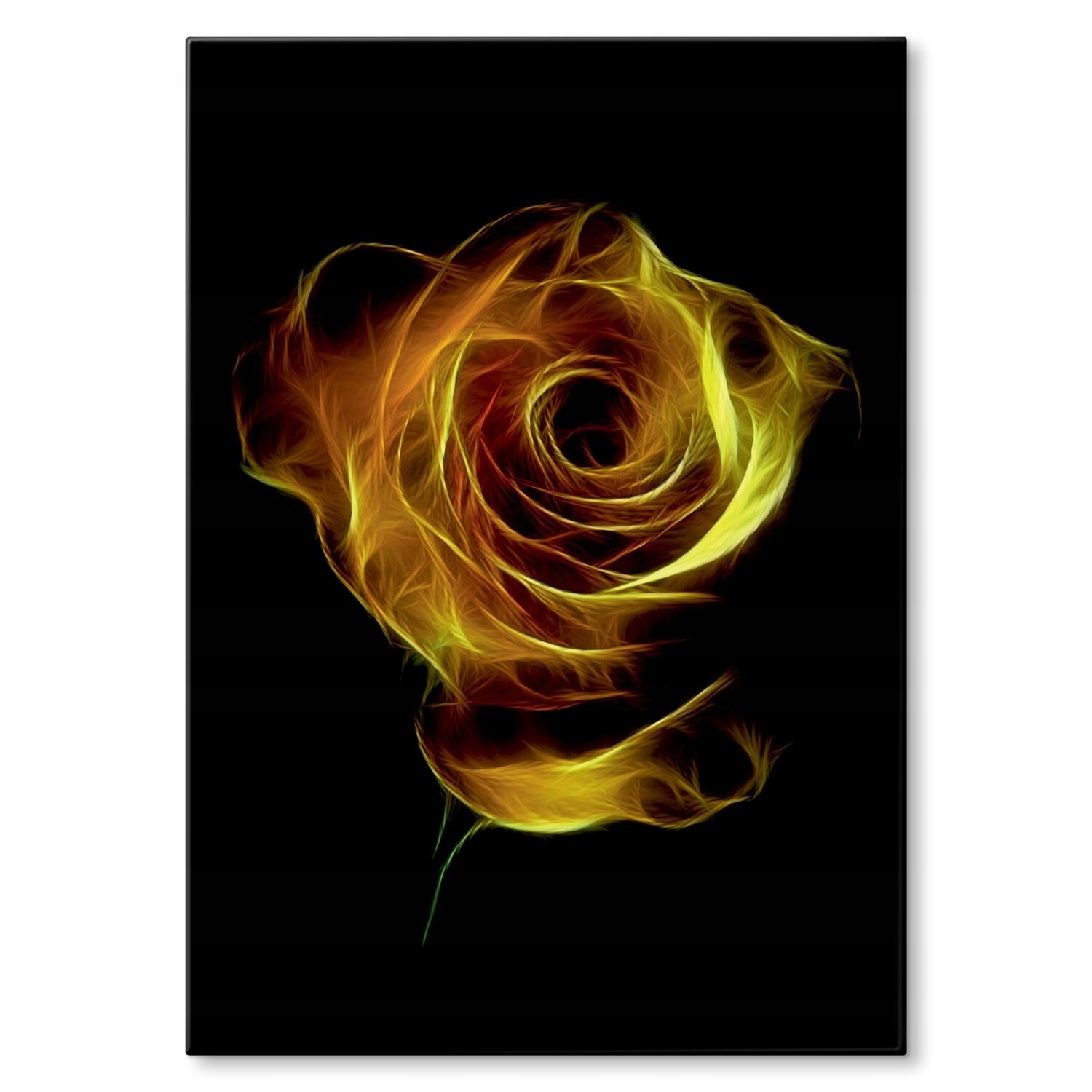 Kovový plakát Ohnivá růže Dárek 22 x 31 cm