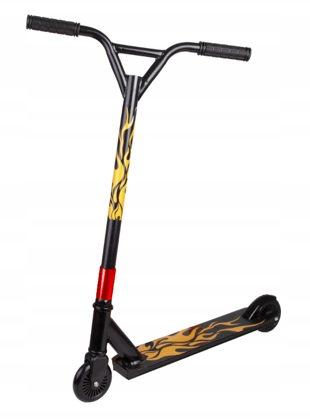 Hulajnoga dwukołowa wyczynowa 3808 z motywem ognia dla dzieci
