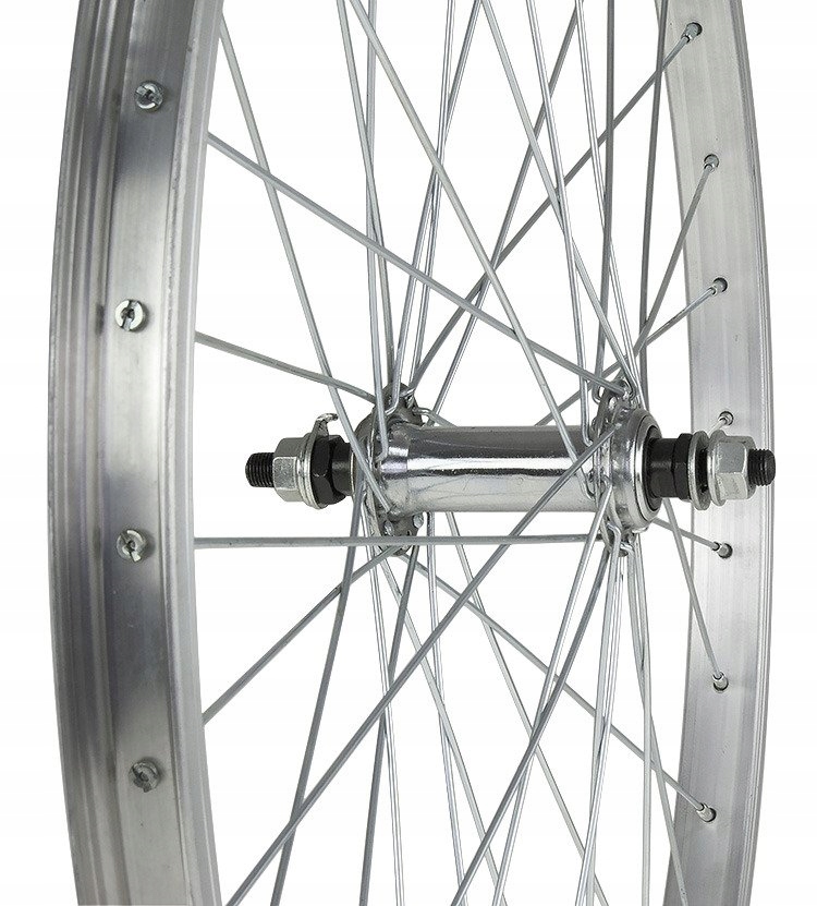 KOŁO ROWEROWE PRZEDNIE OBRĘCZ ALUMINIOWA 24" Model Aluminiowe koło przednie