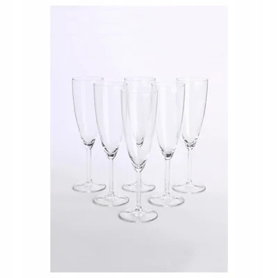 KIELISZKI DO SZAMPANA 6 szt SZKŁO BEZBARWNE 210ml Marka Ikea