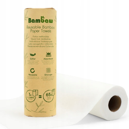 

Bambaw Naturalne wielorazowe ręczniki papierowe 20