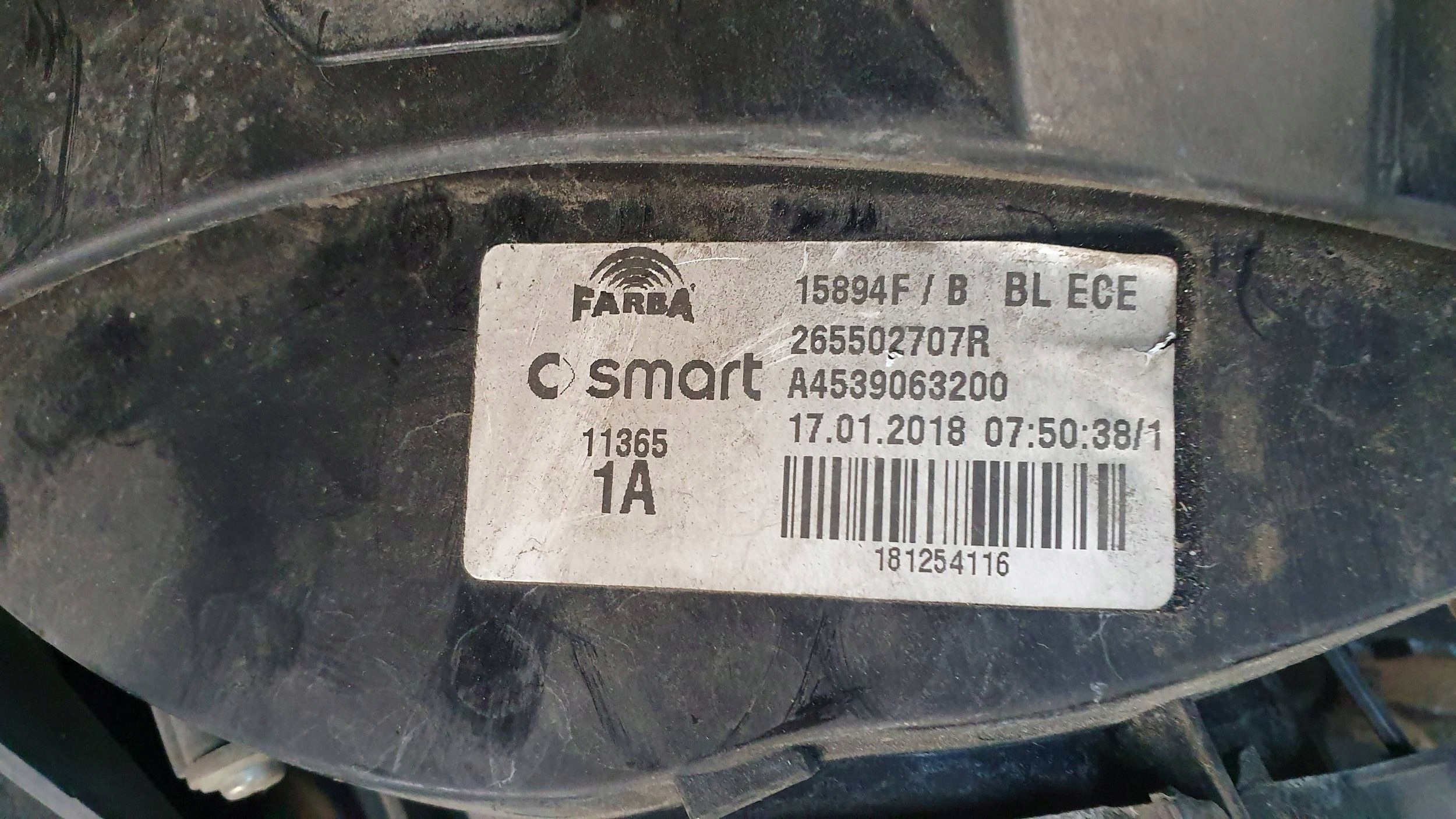 light rear part right SMART FORFOUR 14- A4539063200