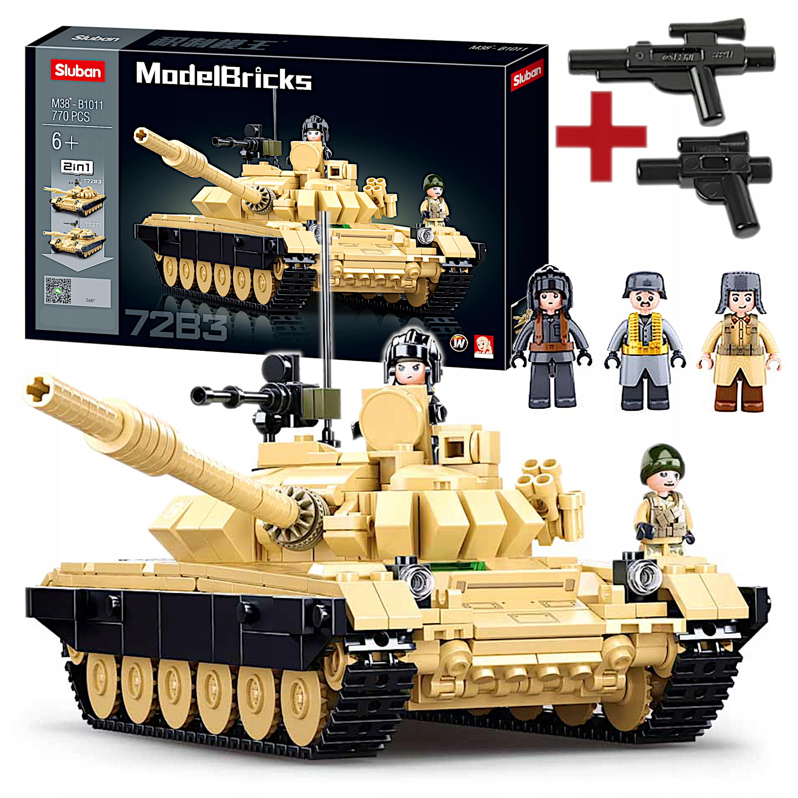 

Klocki Czołg 2w1 T-72B3 T-72M1 Wojsko +lego Broń