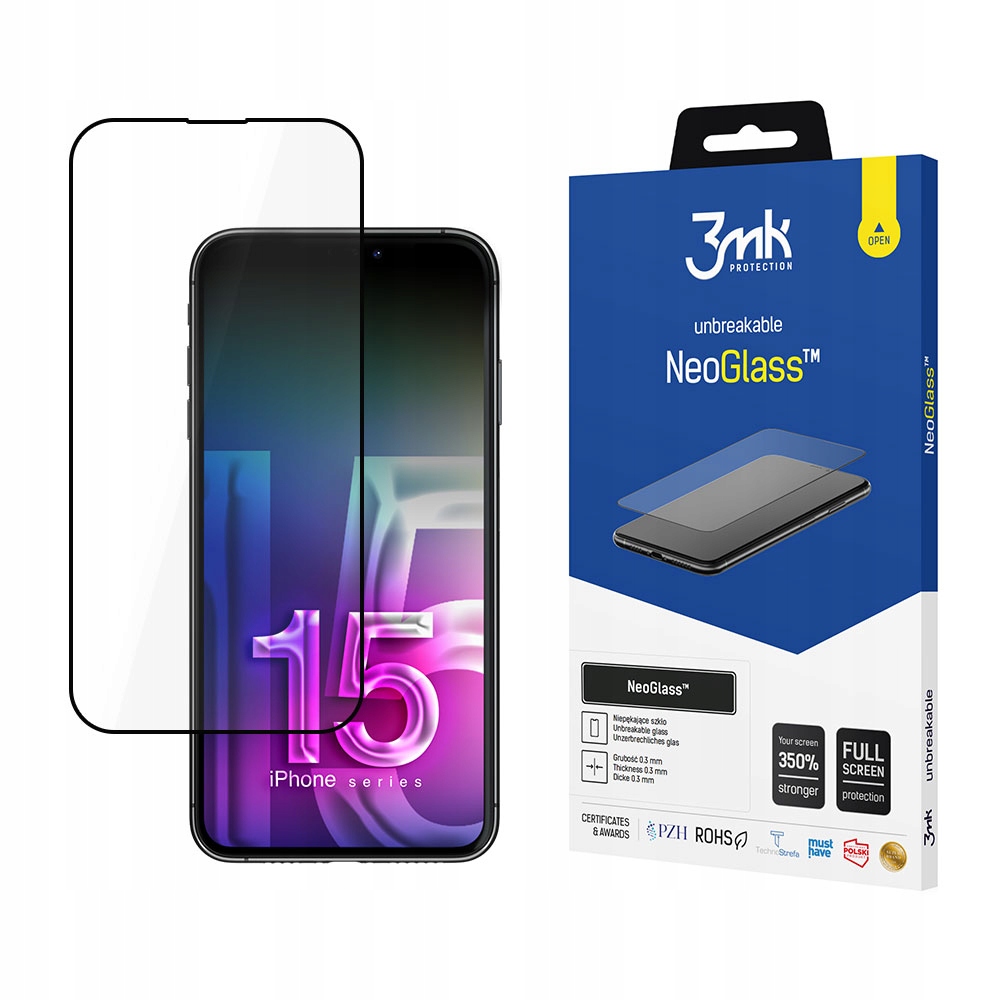 Szkło kompozytowe 3mk NeoGlass™ na iPhone 15 Plus 3mk Protection