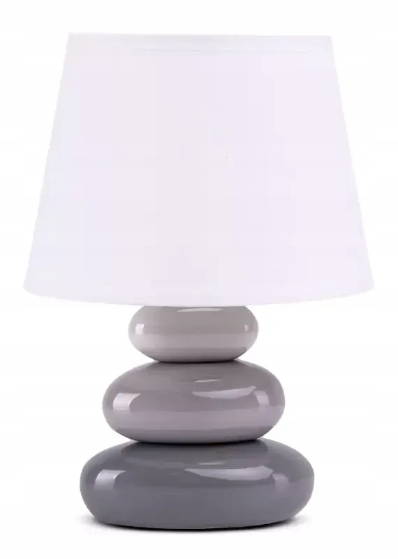 

Lampka Nocna Biurkowa Stołowa Kamyczki Led Szara