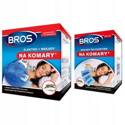 

Elektrofumigator wkłady (30 sztuk) na komary Bro