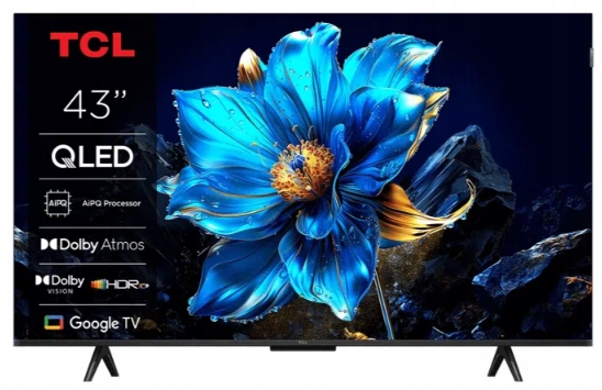 Televízor Tcl 43P7K 43" Qled 4K Uhd SmartTV GoogleTV Hdr Bluetooth WiFi