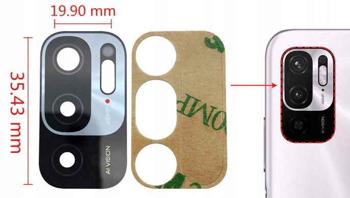 REDMI NOTE 10 5G SZKŁO OCZKO APARATU OKO KAMERY Producent Xiaomi