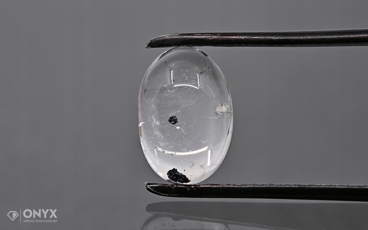 Jahodový křemen kabošon ovál 13,5x9,5 mm