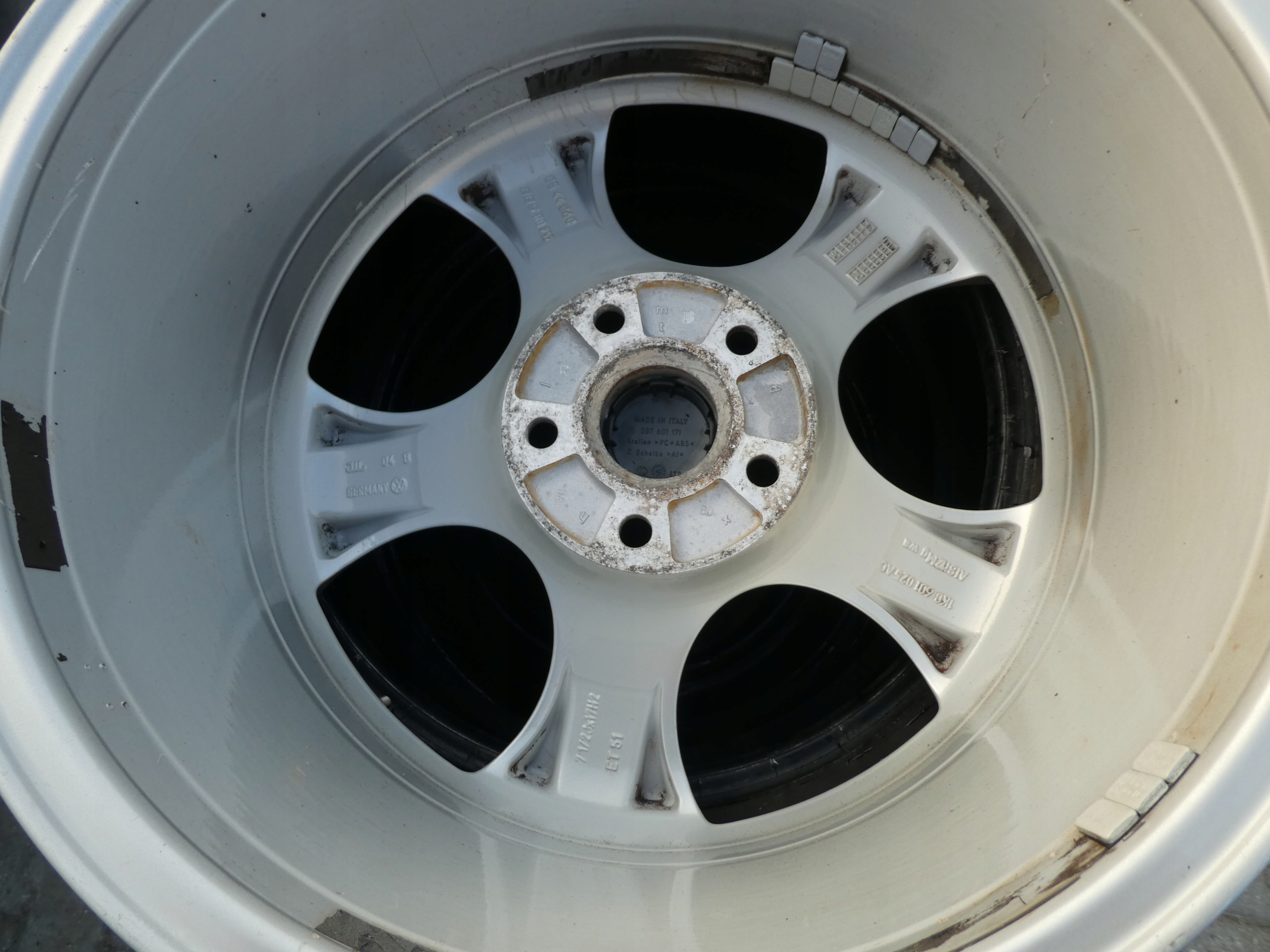 4X discs aluminium disc 1K0601025AC VW 5X112