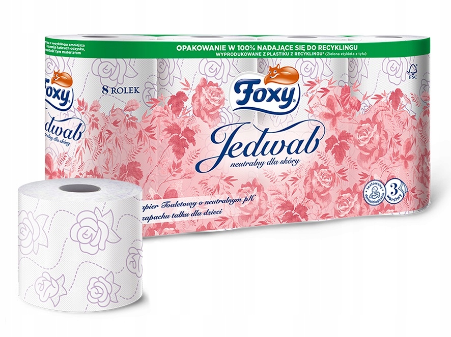 

Foxy Jedwab Delikatny Papier Toaletowy 8 sztuk