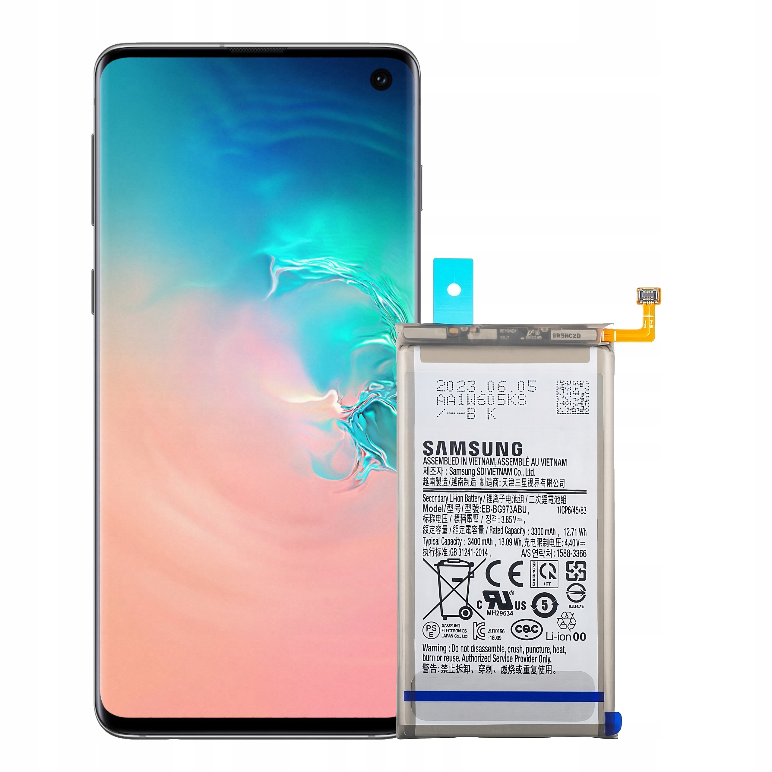 Bateria EB-BG973ABU do Samsung Galaxy S10 Oryginał Service Pack SM-G973F