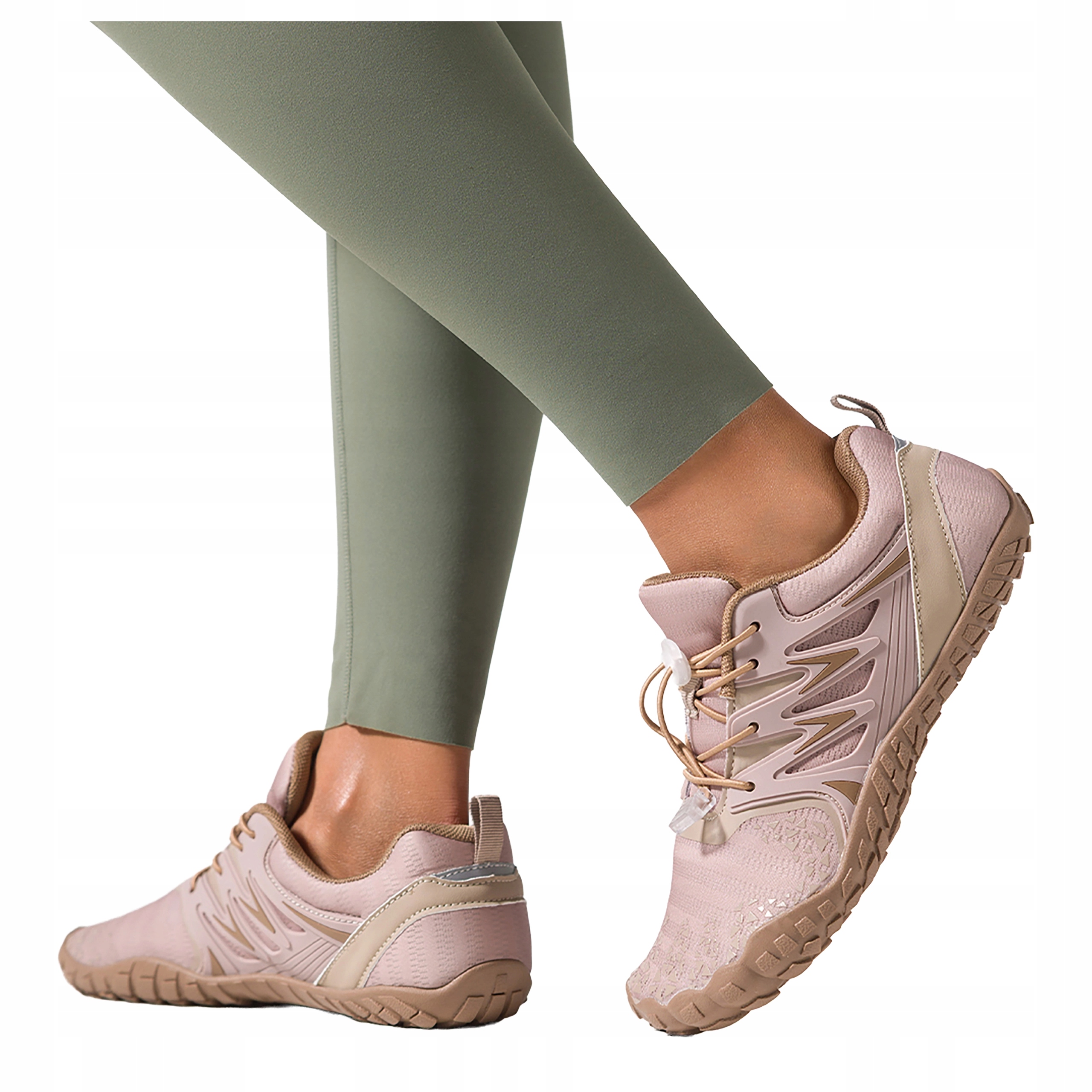 Béžové Sportovní Boty Dámské Barefoot Šněrovací Široké Pohodlné r 39