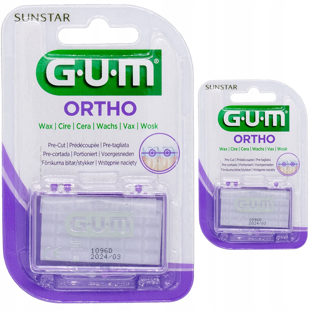 SUNSTAR GUM ORTHO WAX WOSK ORTODONTYCZNY NEUTRALNY DO APARATU NA ZĘBY