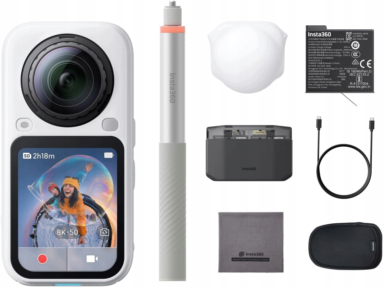 Insta360 X6 Essentials Bundle sportovní kamera 8K 360 stupňů dvojitá Cmos