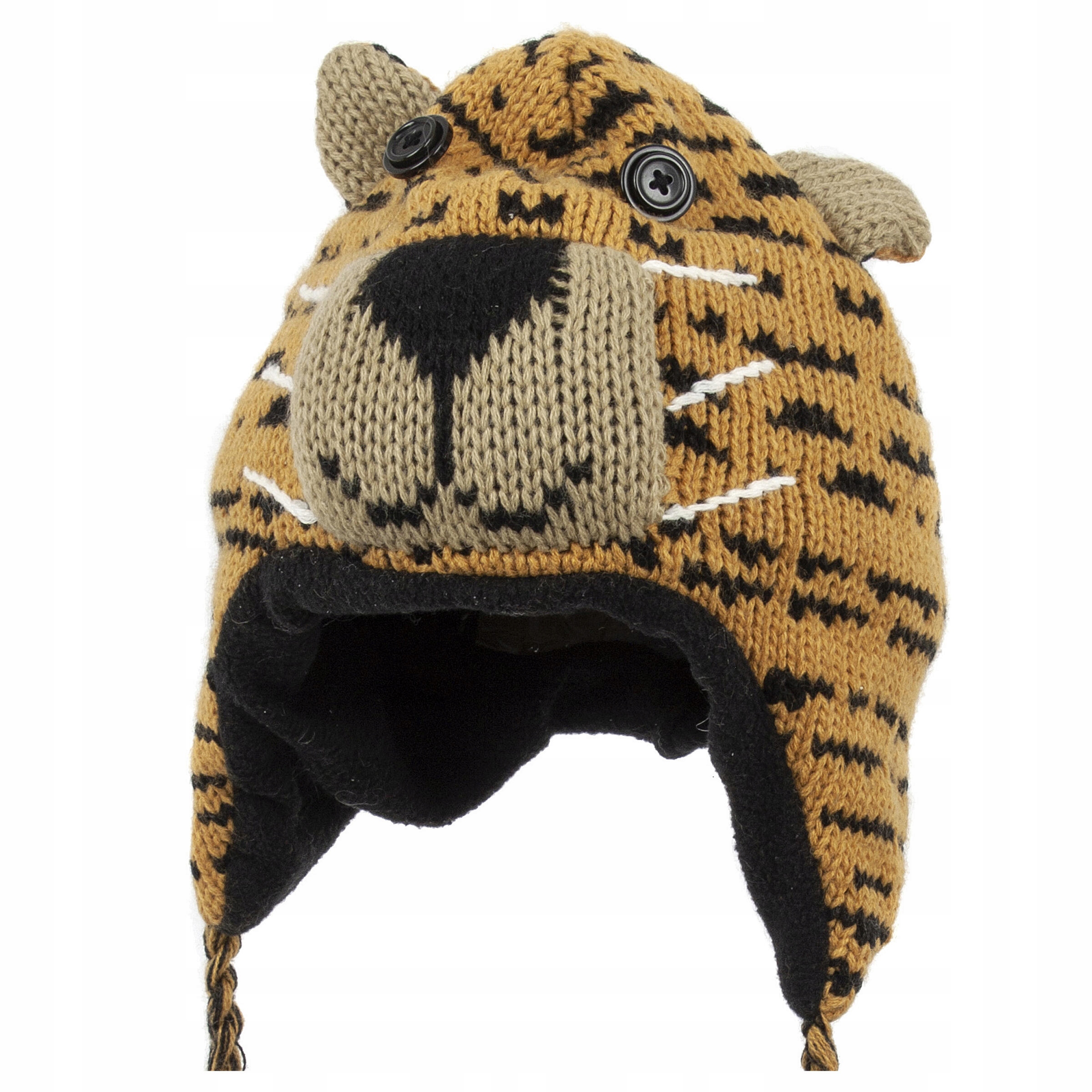 

W248L Czapka Zimowa Dzianinowa Zwierzak Pantera