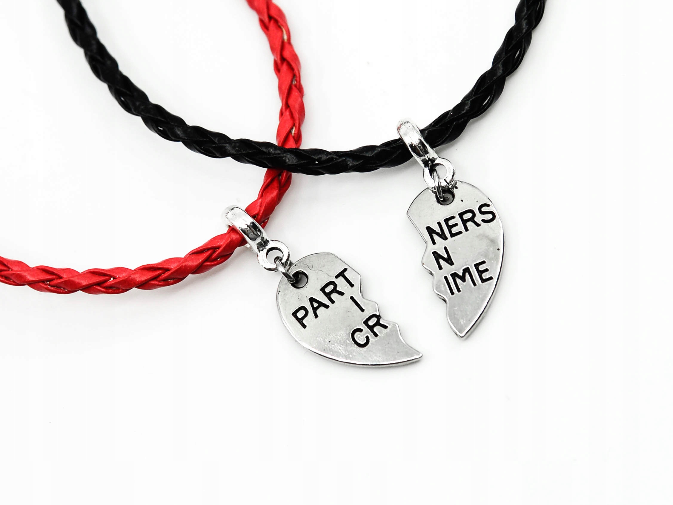 

Walentynki Zestaw 2x naszyjnik dla pary rzemień