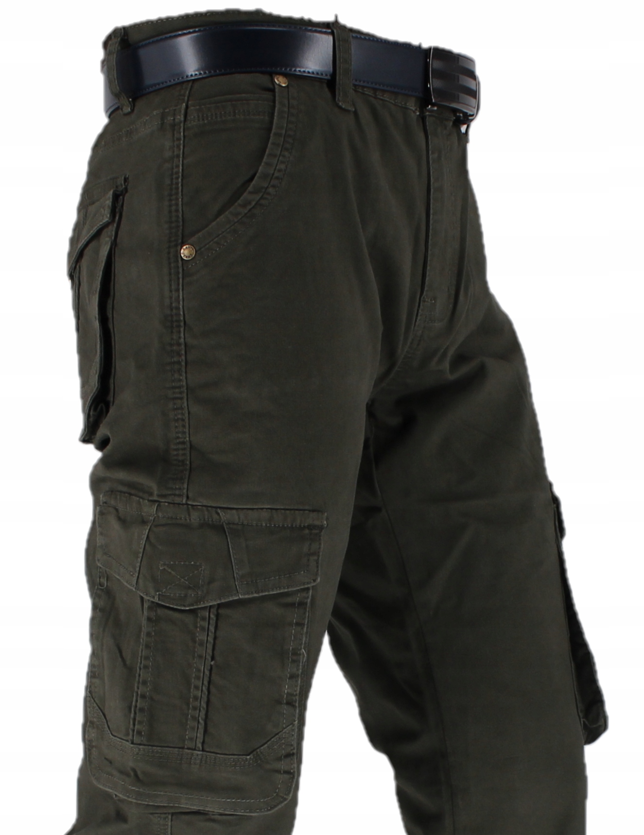 Bojówka męska oliwka z kieszeniami W39