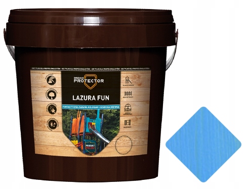 

Lazura Fun 1L Błękitny Dekspol Drewno Protector