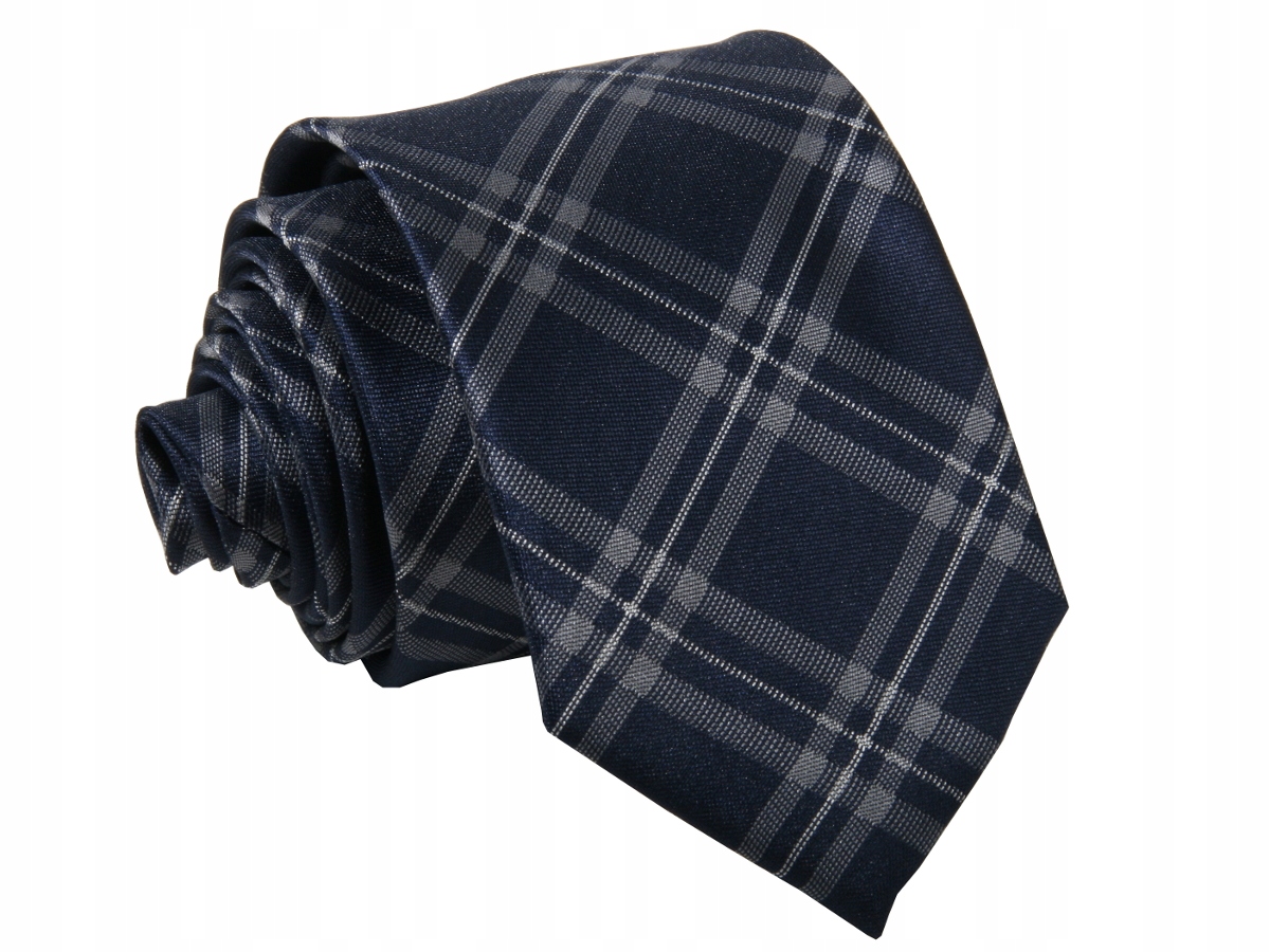 KRAWAT ŻAKARD GRANATOWY [2262]