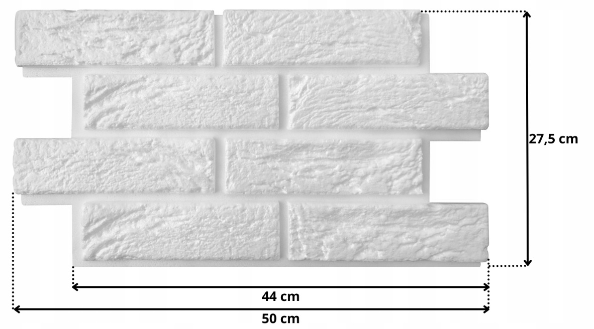 STYROPIANOWE PANELE ŚCIENNE PUZZLE 3D STARA CEGŁA Wykończenie matowe