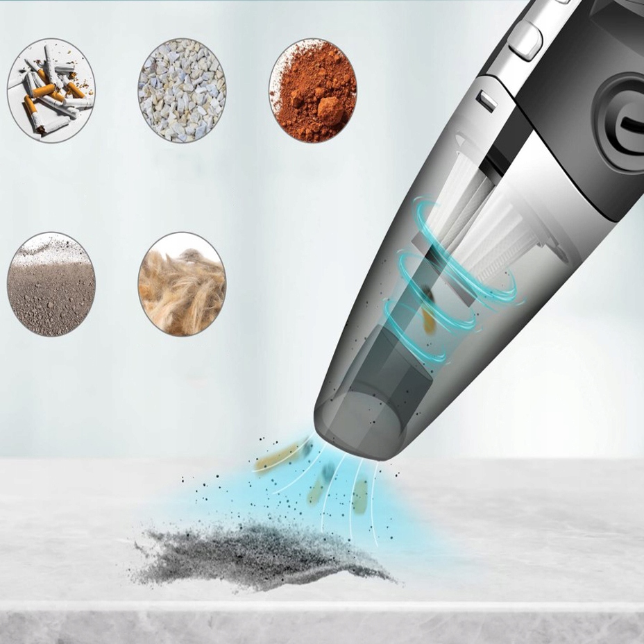 BEZPRZEWODOWY ODKURZACZ SAMOCHODOWEGO RĘCZNY PRZENOŚNY 6000PA 120W Waga produktu z opakowaniem jednostkowym 1 kg