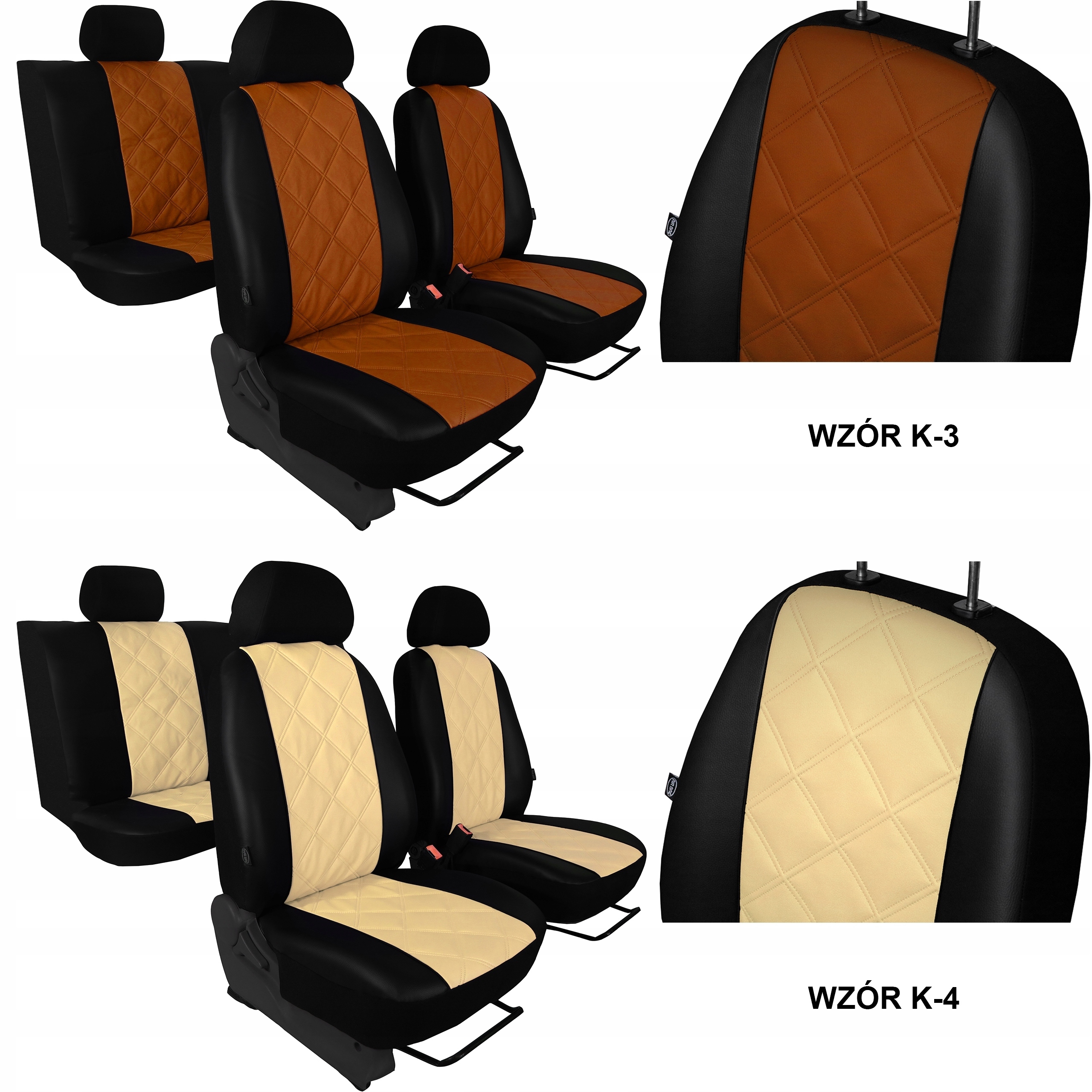 SKÓRA TŁOCZONA POKROWCE DO MERCEDES C KLASA W202 Typ pokrowiec