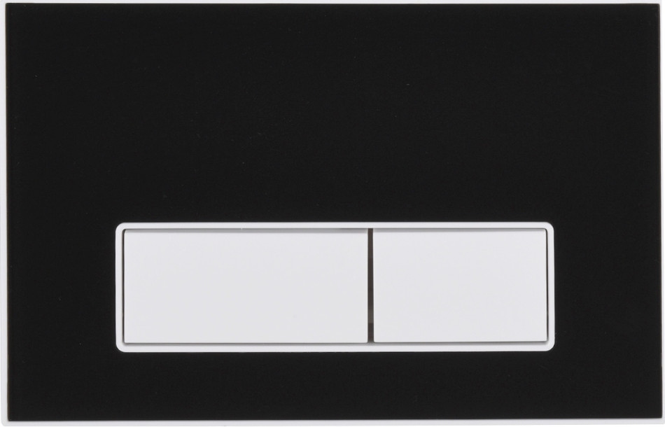 Splachovacie tlačidlo pre Wc rošt Jomo Werit JomoTech sklenené, čierne