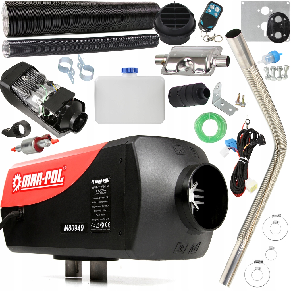 Nagrzewnica Spalinowa Dmuchawa Olejowa Ogrzewanie Postojowe 8kW 12V Webasto