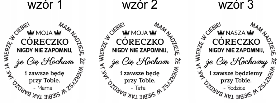 BRELOCZEK ZAWIESZKA Z GRAWEREM DLA CÓRKI PREZENT Marka inna