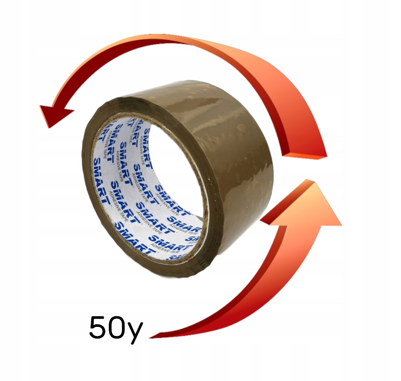 TAŚMA PAKOWA 48/50y klejąca SMART BRĄZOWA 216szt Szerokość 48 mm